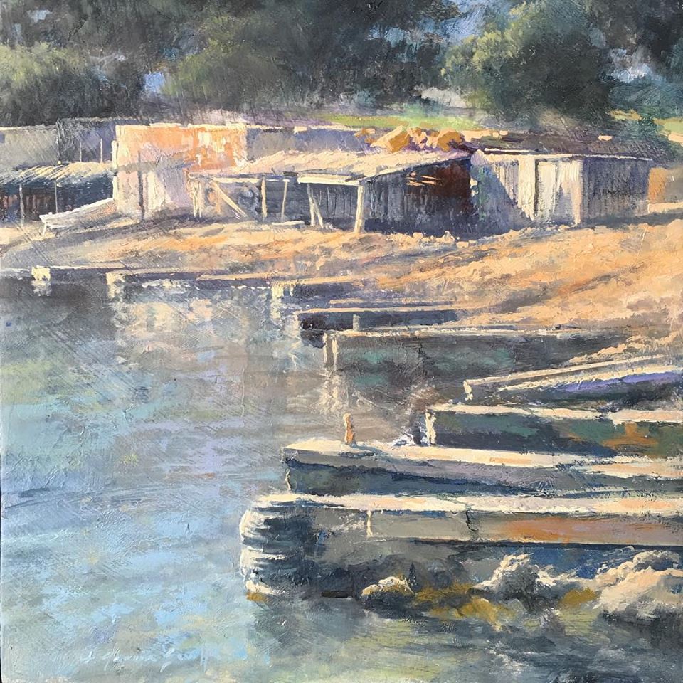 Sa Caleta - Óleo sobre madera preparada - 18x18